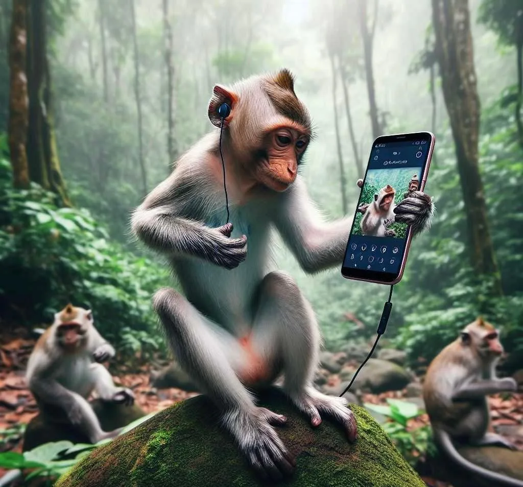 120+ Goofy Ahh Monkey Pictures & GIFs 21 goofy ahh monkey using mobile