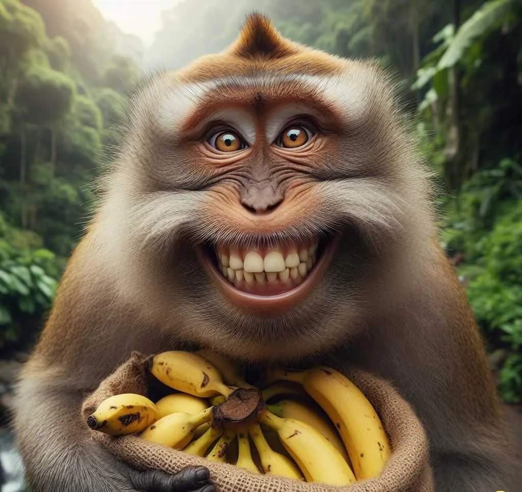 120+ Goofy Ahh Monkey Pictures & GIFs 34 goofy ah monkey happy with bananas