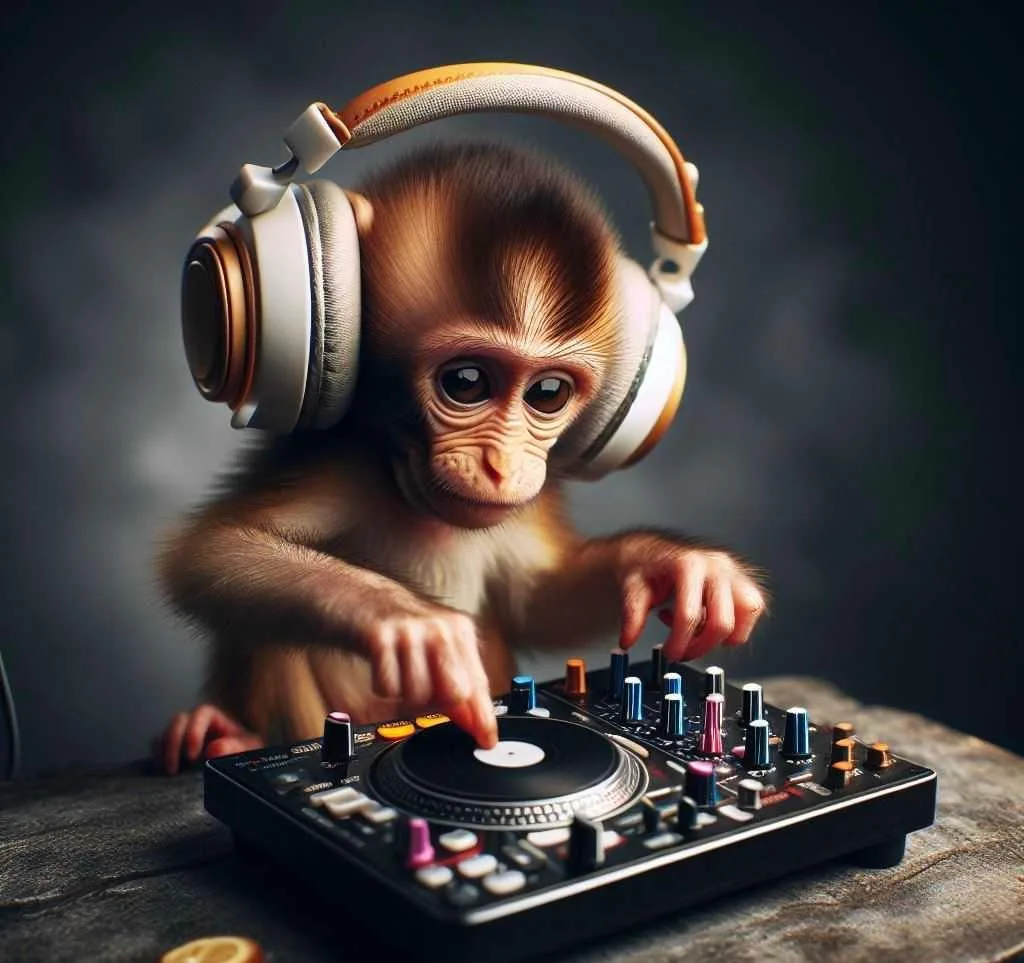 120+ Goofy Ahh Monkey Pictures & GIFs 38 Goofy ahh Dj MOnkey