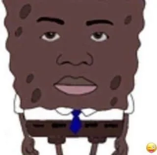 Goofy ahh Spongebob Pictures 2 An animated image of a cartoon character resembling a beloved chocolate chip cookie with a human-like face.